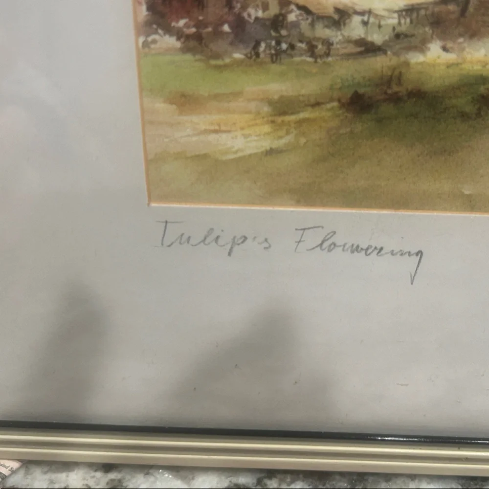 Framed Landscape Watercolor Art - Picture 5 of 5